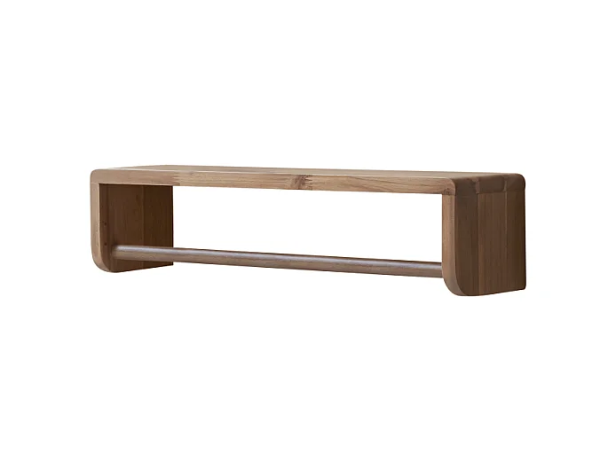 Handtuchhalter aus massivem Akazienholz für das Badezimmer Lila 60