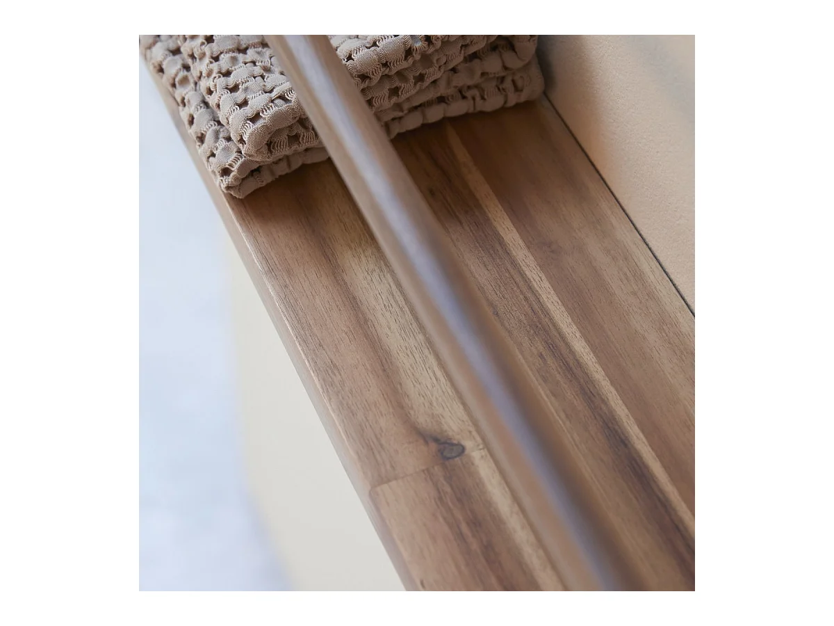 Handtuchhalter aus massivem Akazienholz für das Badezimmer Lila 60