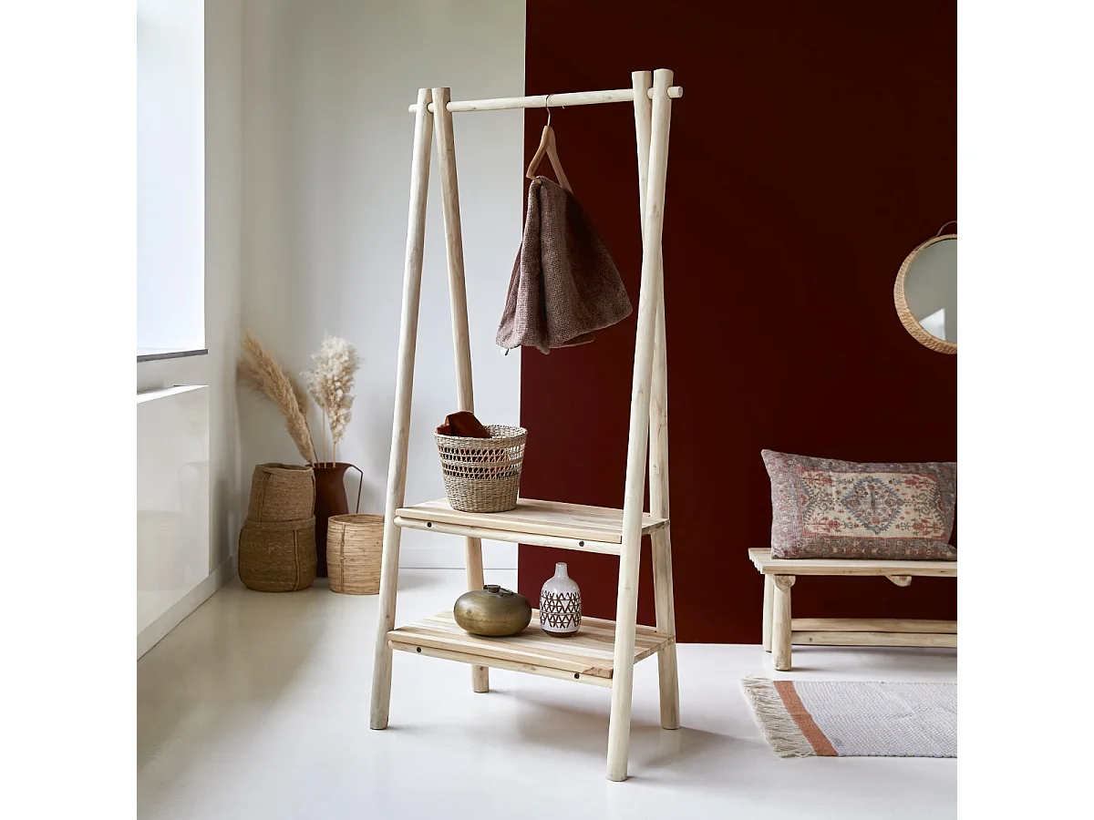 Porte serviette en bois de teck 160 Kilim