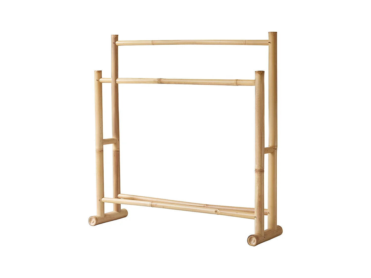 Handtuchhalter Badezimmer mit zwei Querstangen aus Bambus Tikamoon