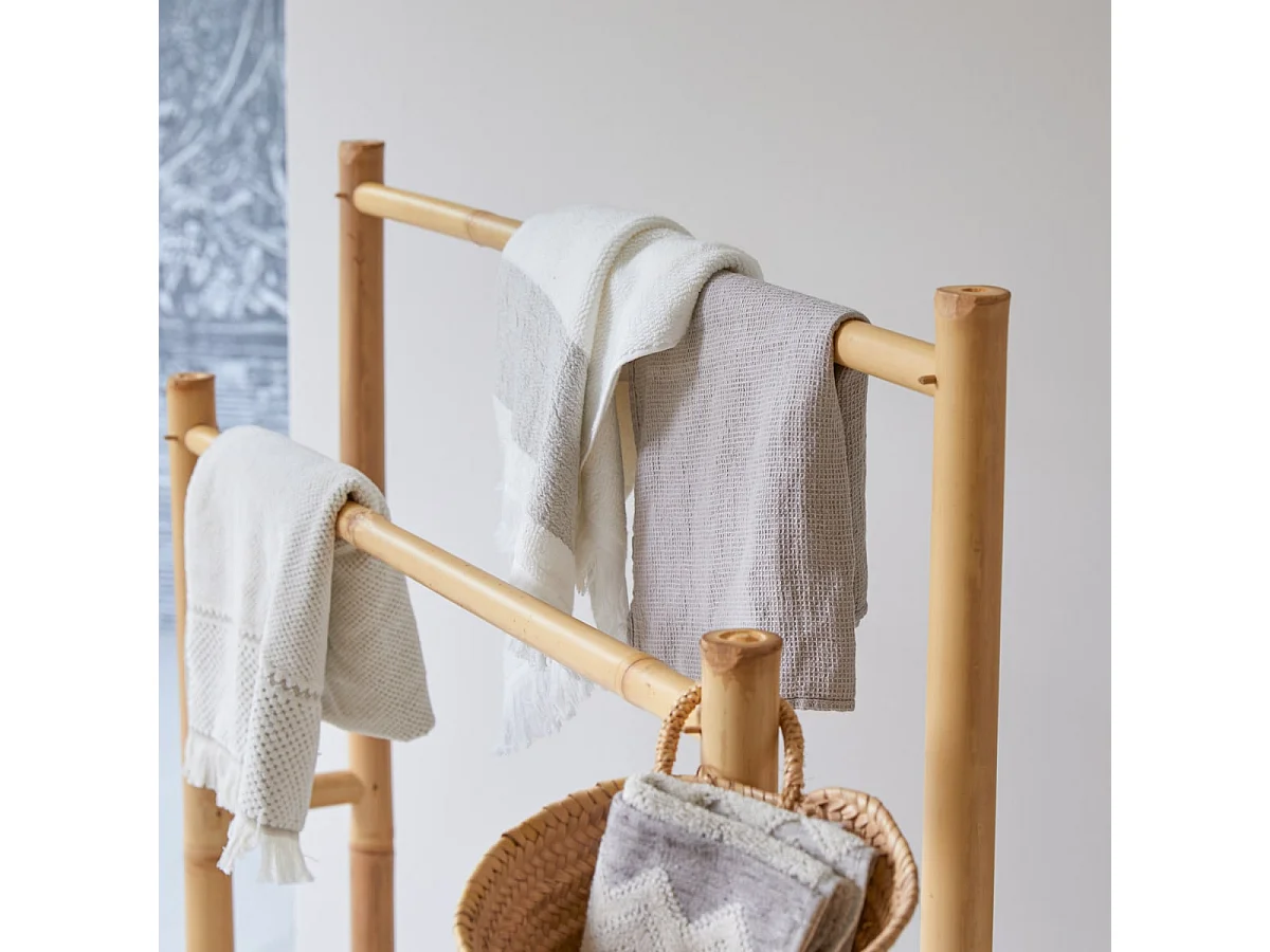 Porte serviette de salle de bain bambou Balyss