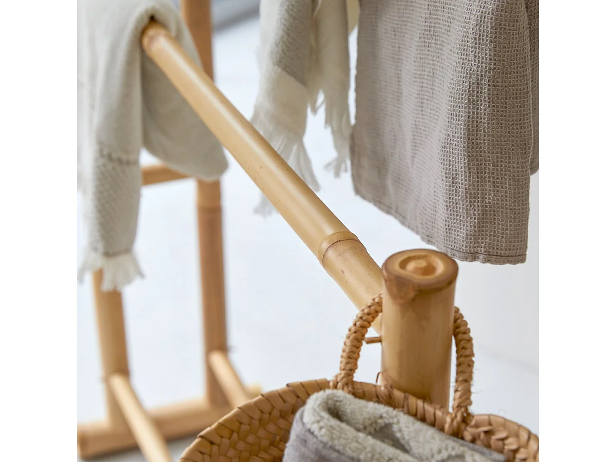 Porte serviette de salle de bain bambou Balyss