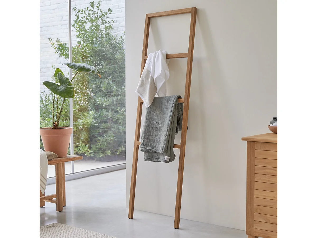 Handtuchhalter aus Teakholz unbehandelt 170 cm