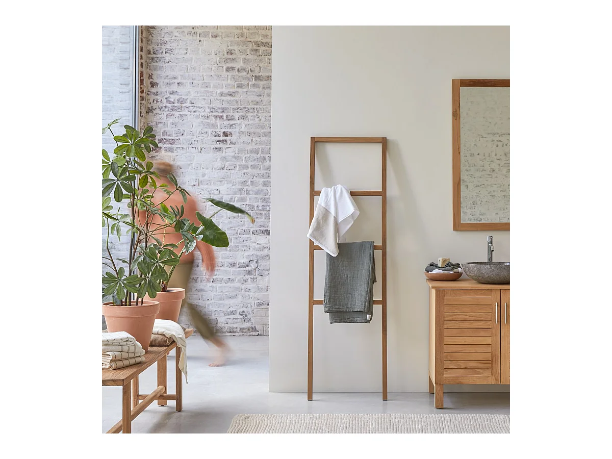 Porte serviette en bois de teck 170 Galyno