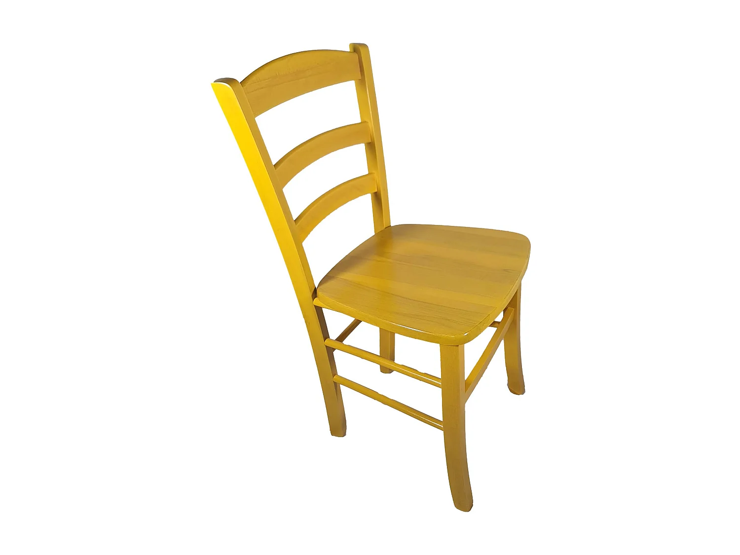 sedia paesana massello laccata gialla
