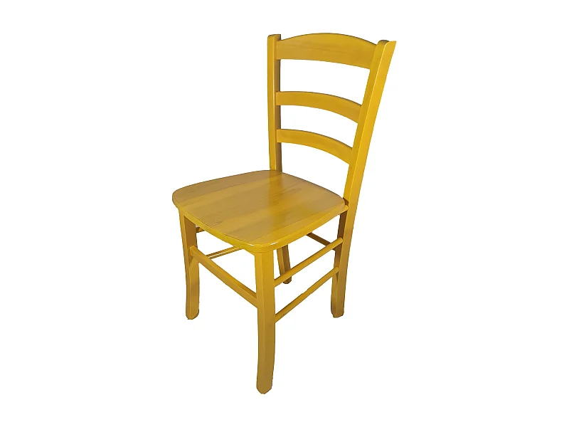 sedia paesana massello laccata gialla