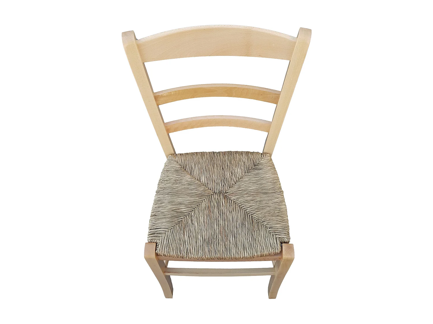 Sedia paesana paglia naturale laccata