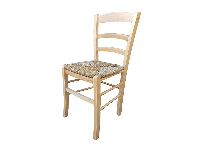 Sedia paesana paglia naturale laccata