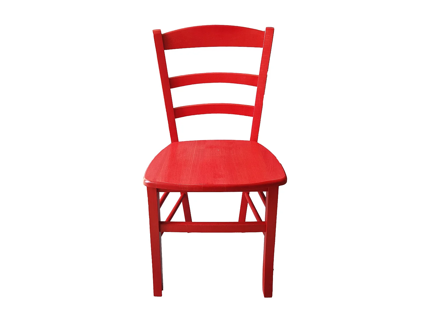 Sedia paesana massello anilina rosso