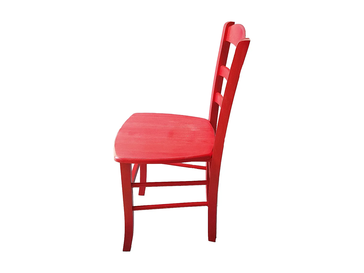Sedia paesana massello anilina rosso