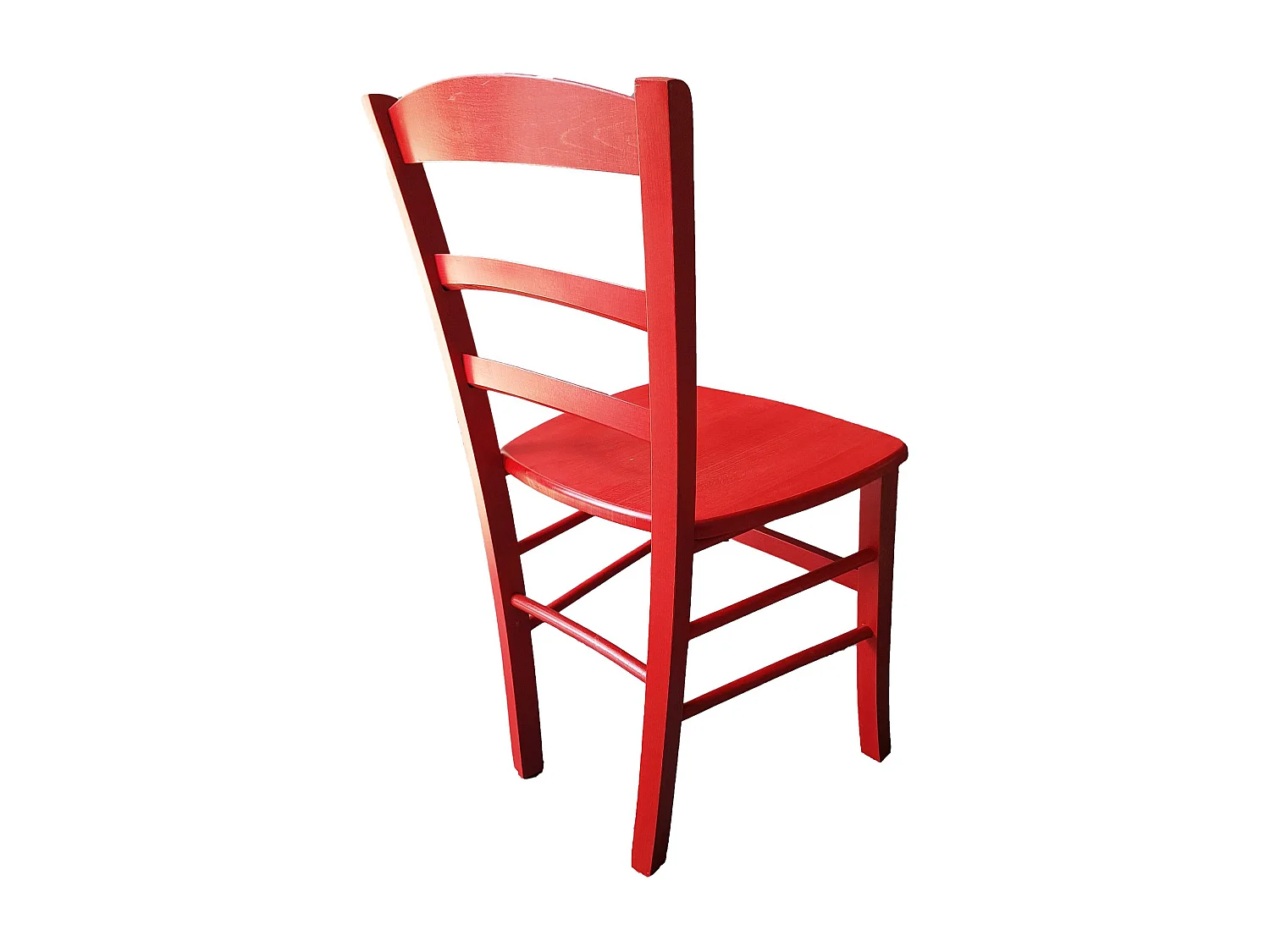 Sedia paesana massello anilina rosso