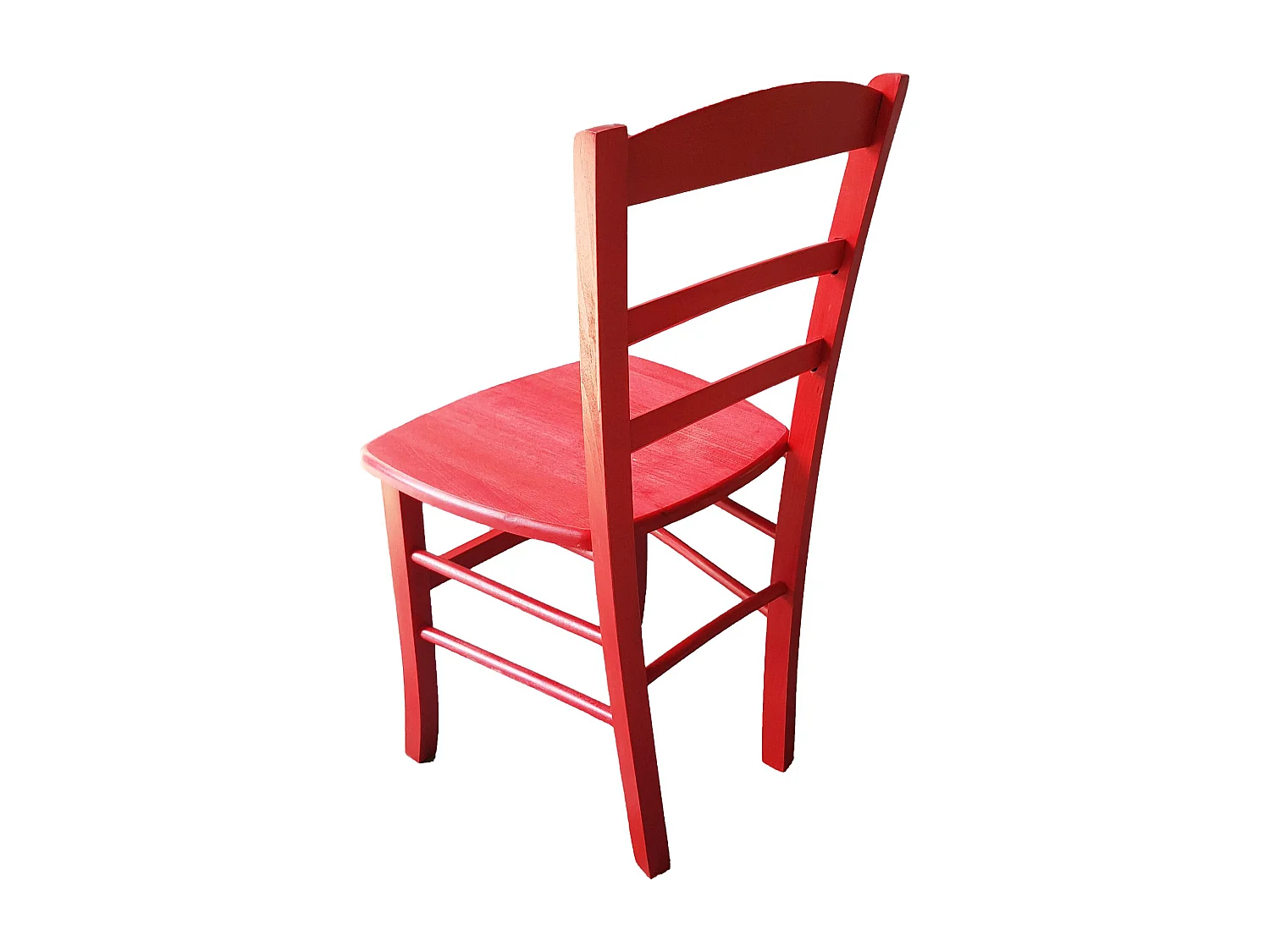 Sedia paesana massello anilina rosso