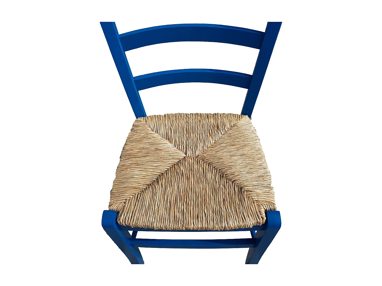 Sedia paesana paglia anilina azzurro