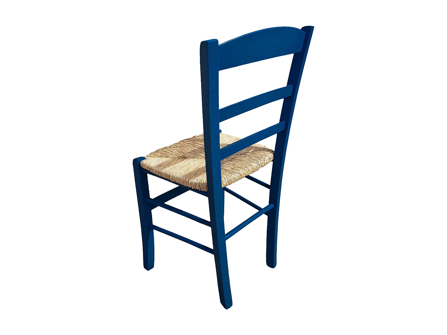 Sedia paesana paglia anilina azzurro