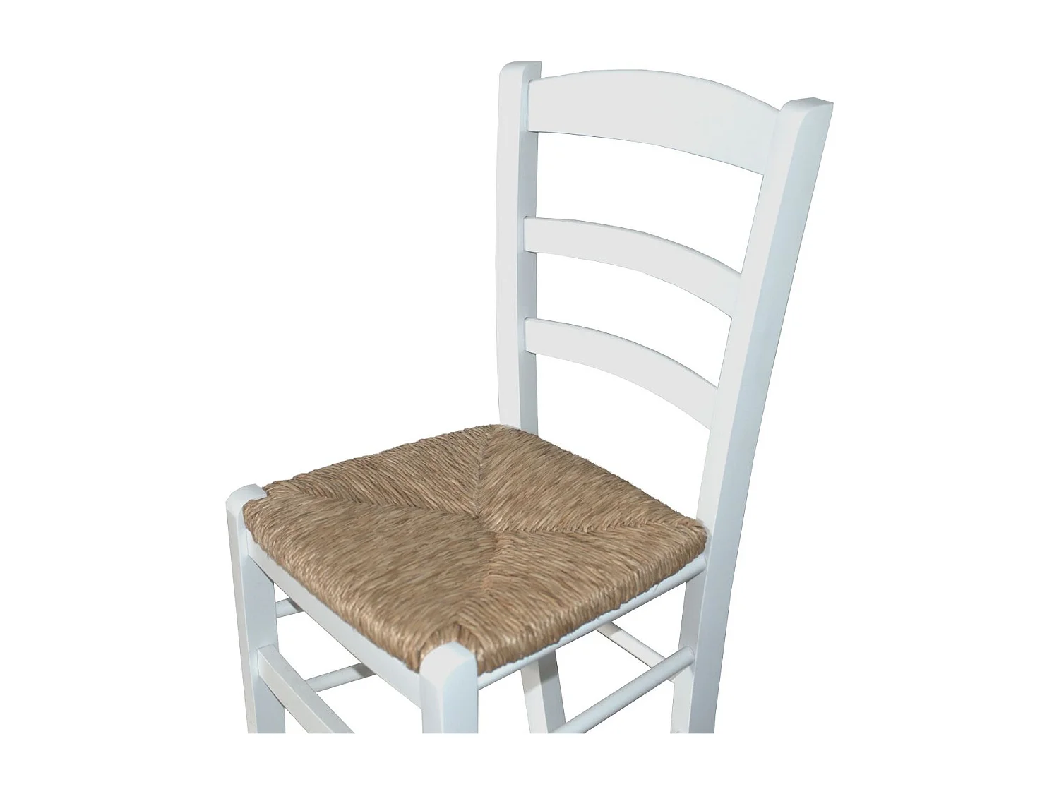 Sedia paesana paglia anilina bianco