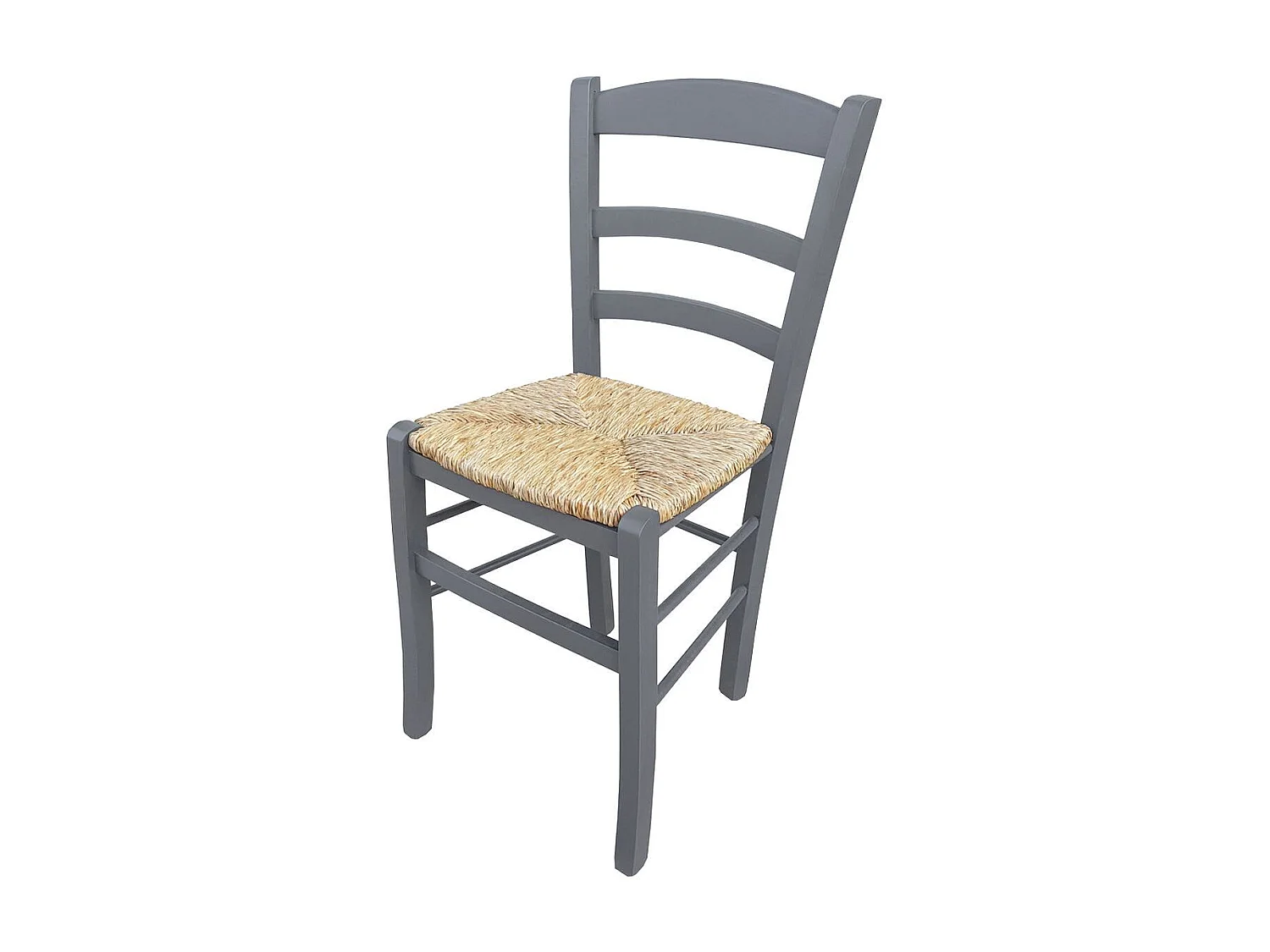 Sedia paesana paglia anilina grigio