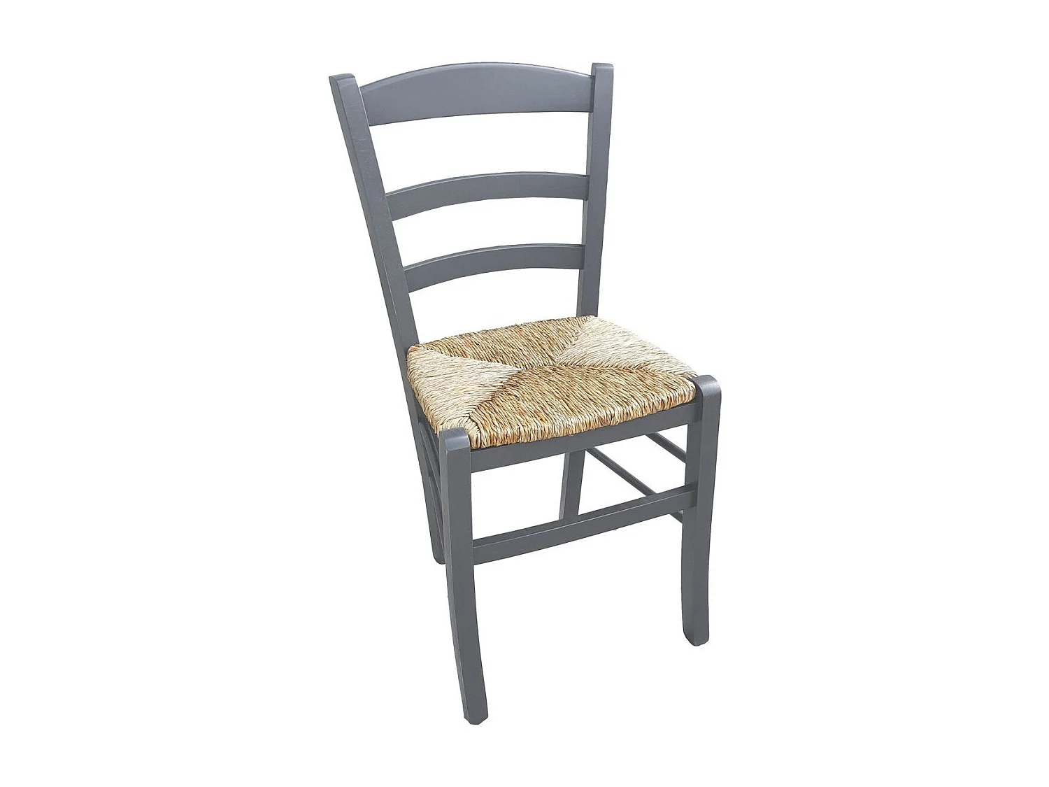 Sedia paesana paglia anilina grigio