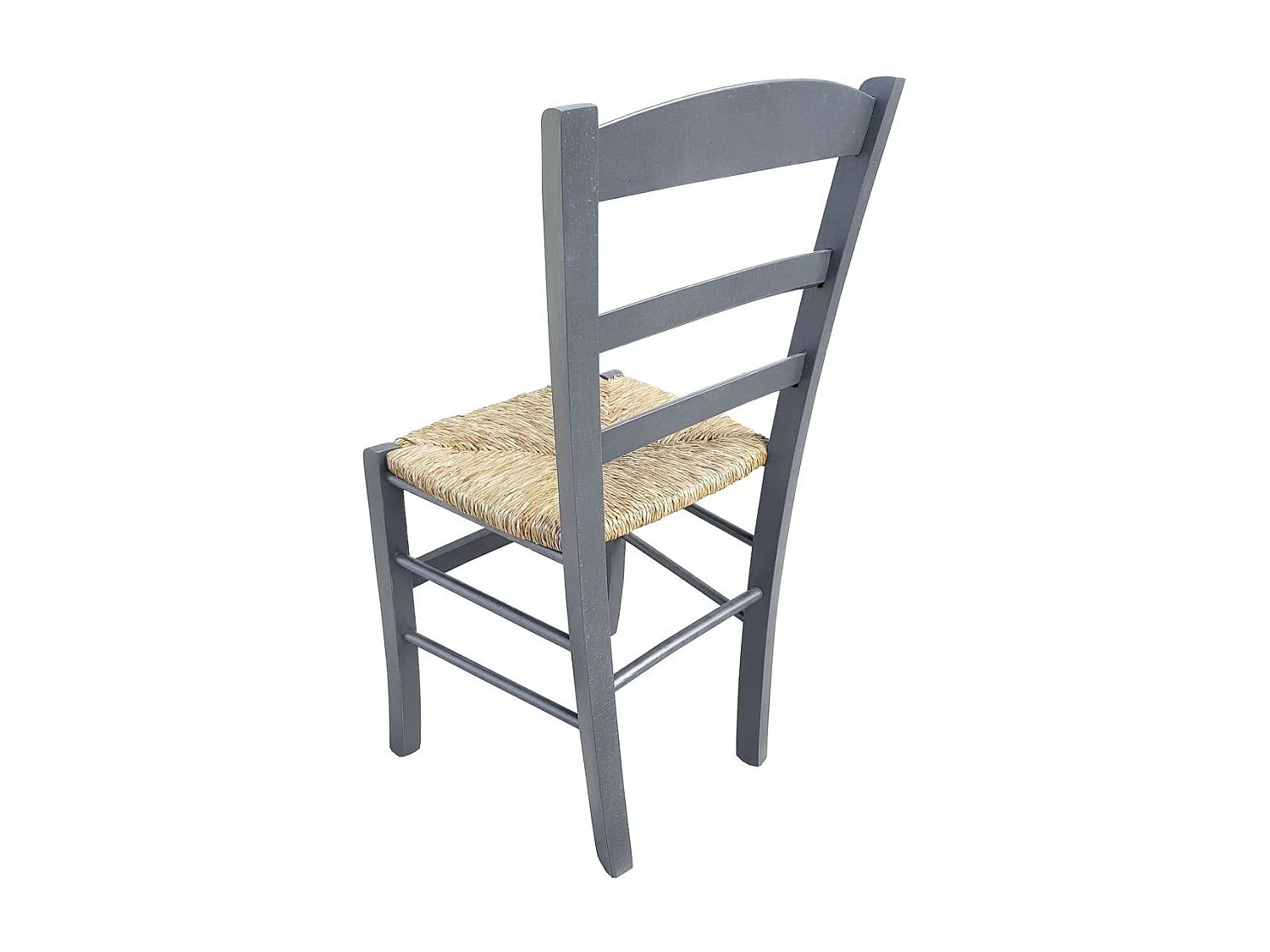 Sedia paesana paglia anilina grigio