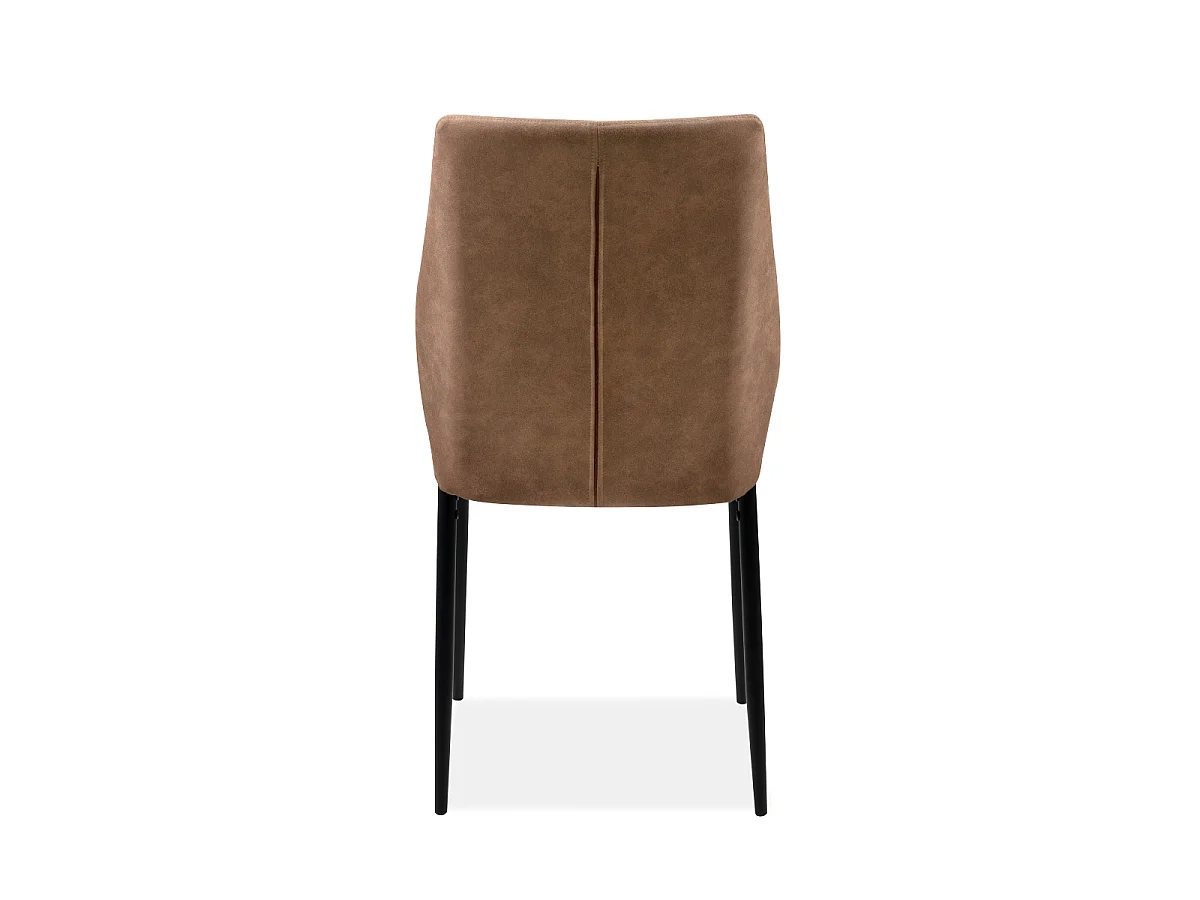 Lot de 4 chaises en tissu capitonné avec structure en métal L48cm - LILLIE