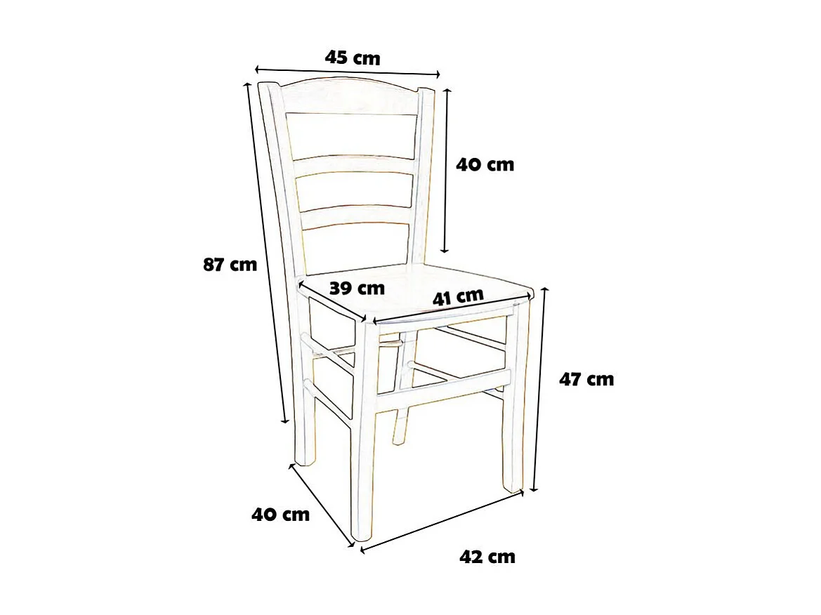 Sedia Paesana massello naturale