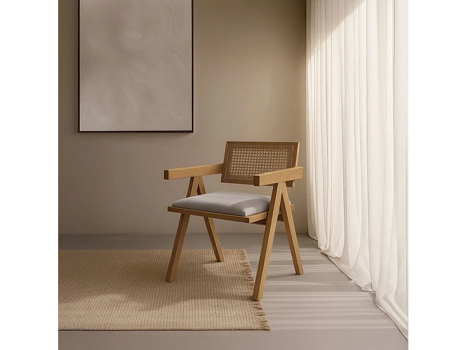 Chaise en bois massif naturel 51x80