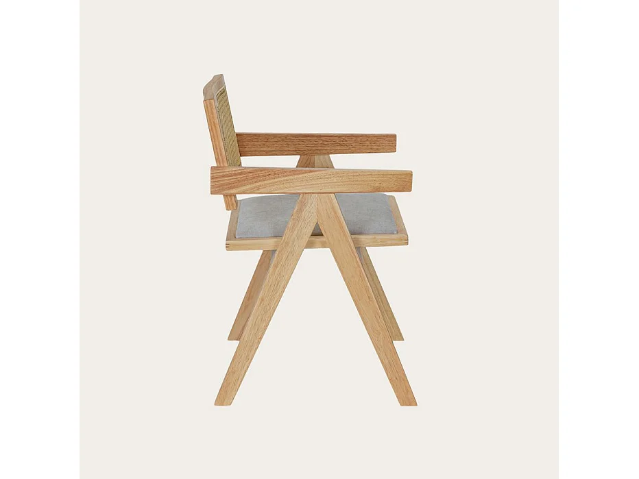 Chaise en bois massif naturel 51x80