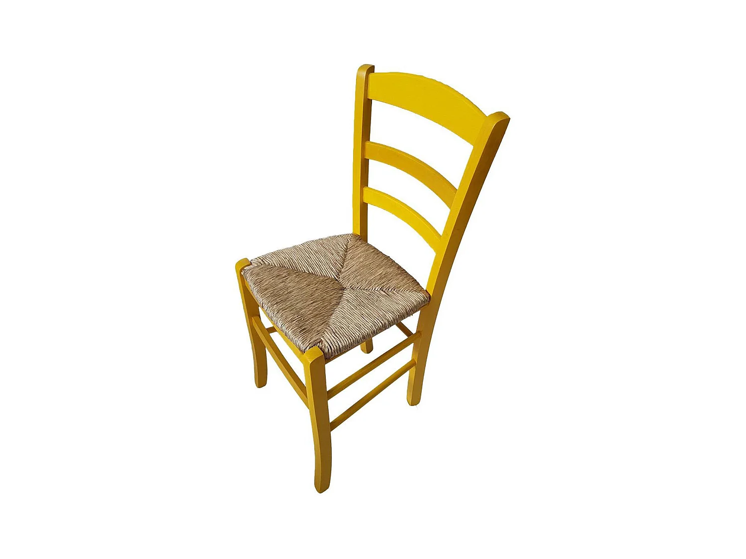 Sedia paesana paglia anilina giallo