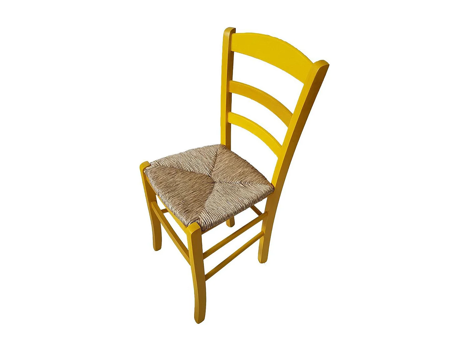 Sedia paesana paglia anilina giallo
