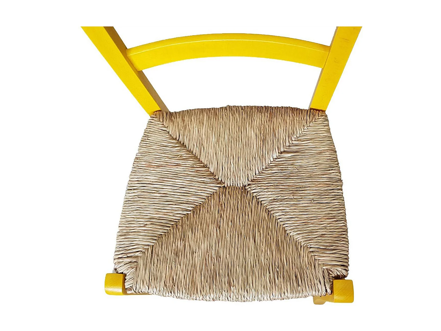 Sedia paesana paglia anilina giallo