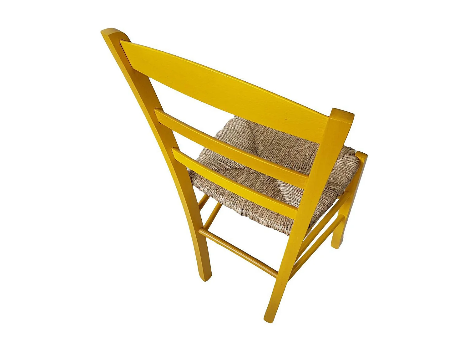 Sedia paesana paglia anilina giallo