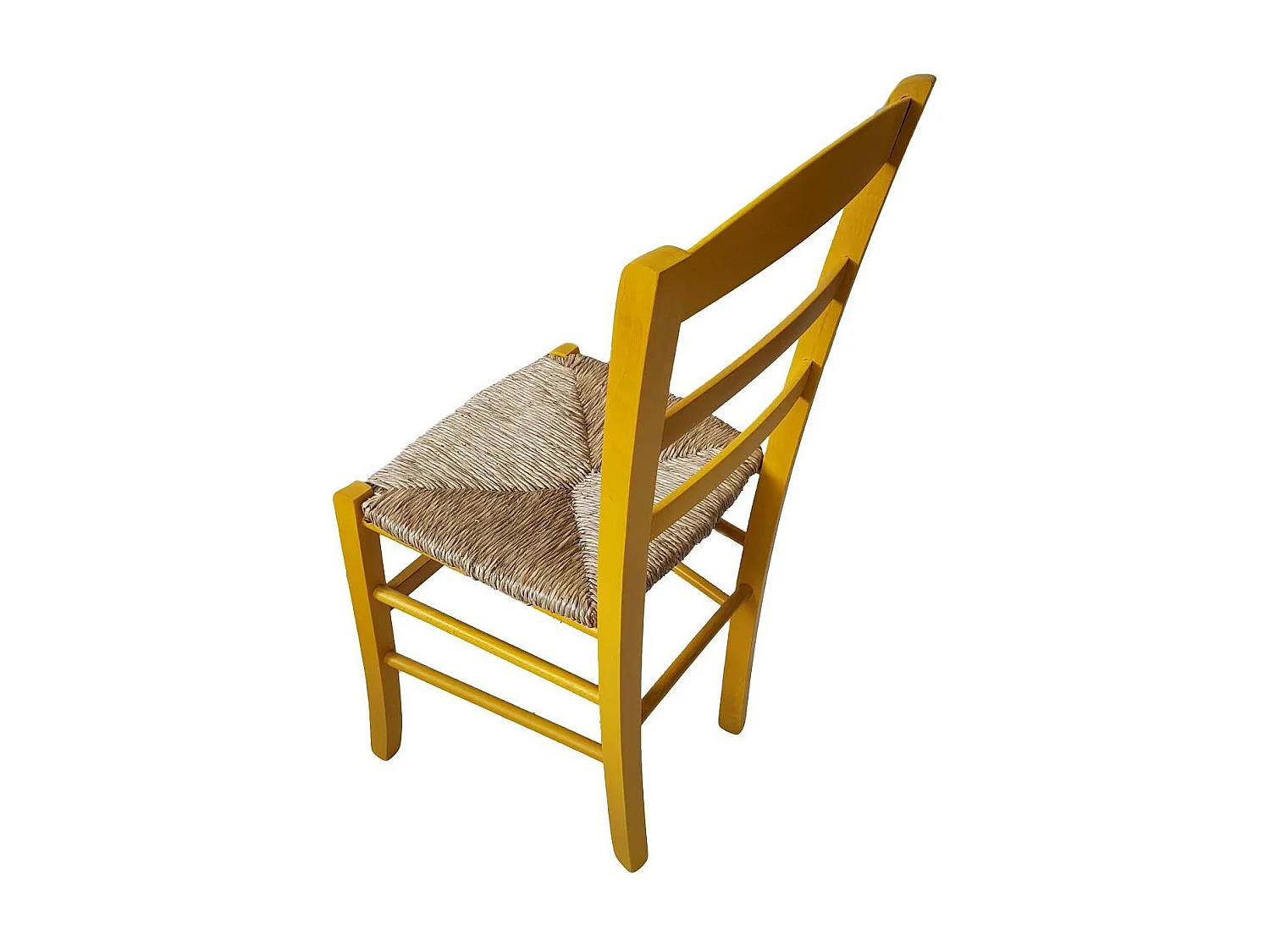 Sedia paesana paglia anilina giallo