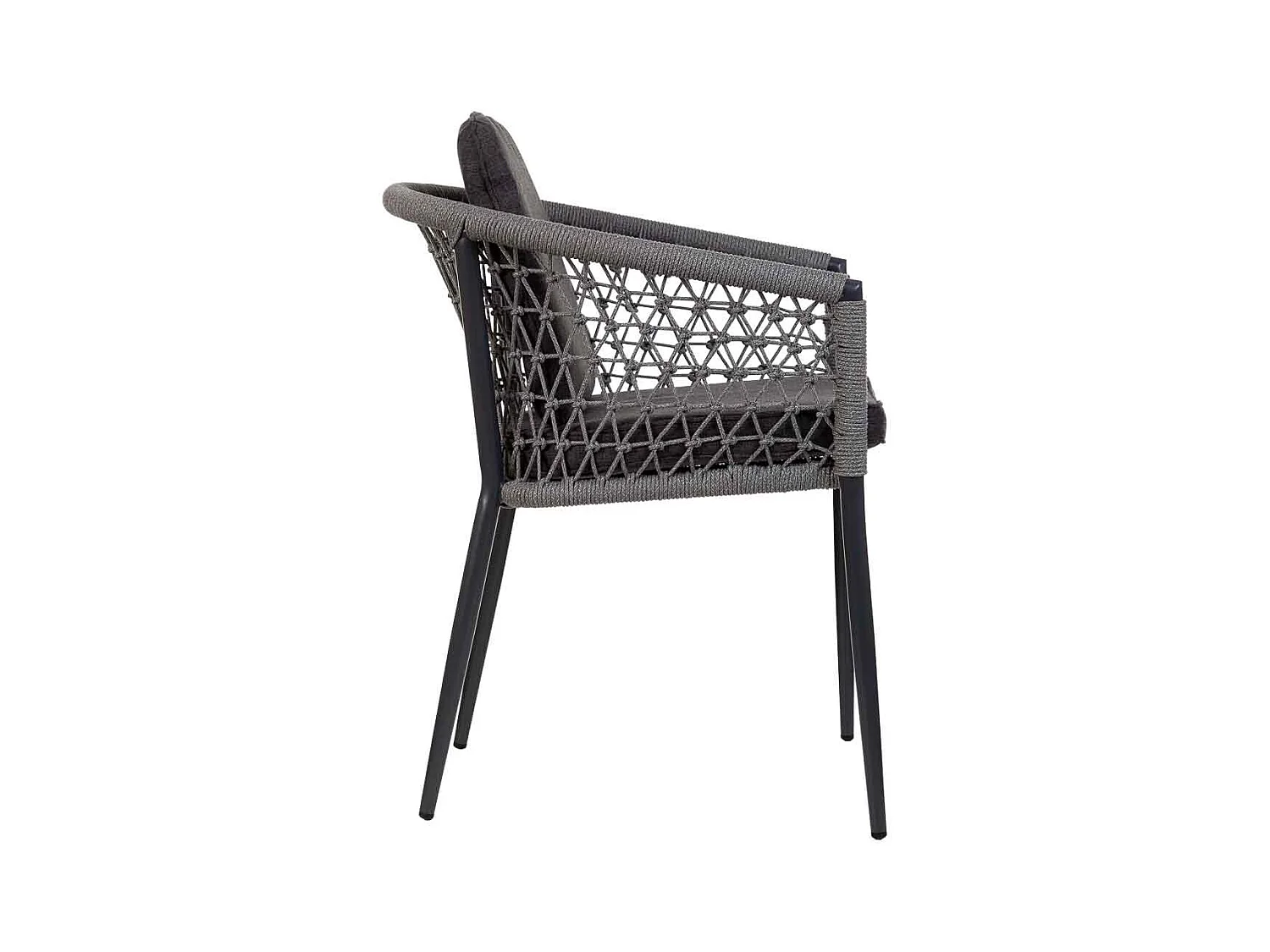 Silla de cuerda gris 57x62x79