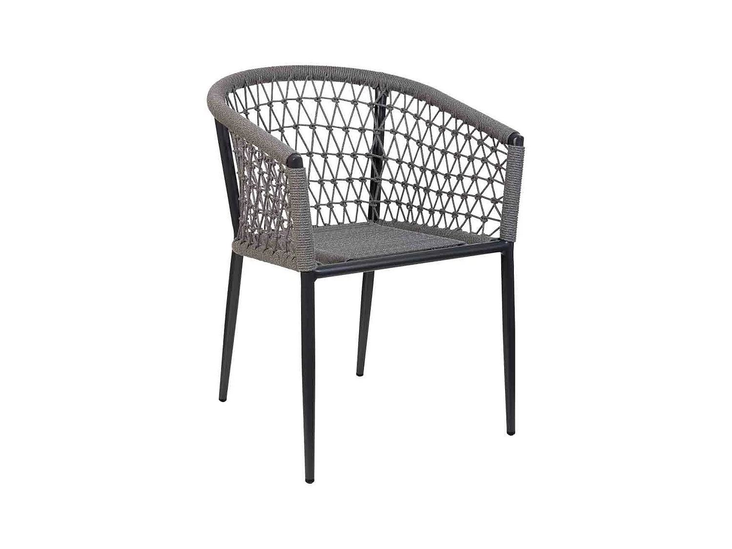 Silla de cuerda gris 57x62x79