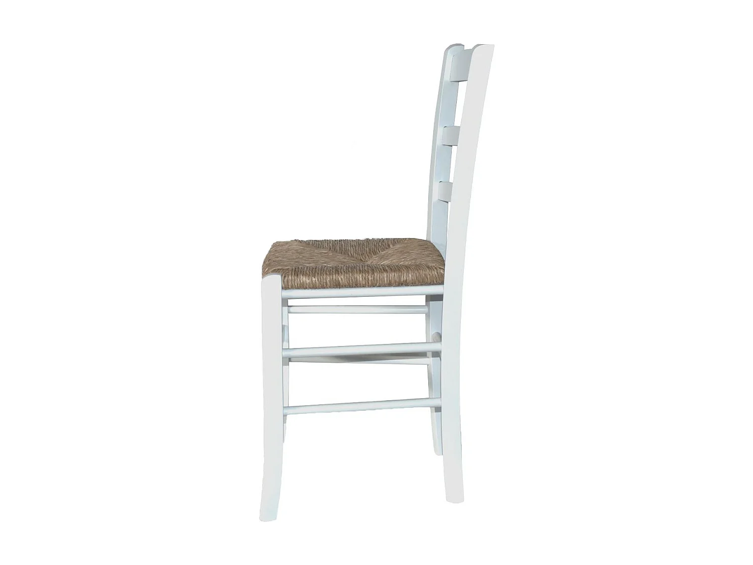 Sedia paesana paglia laccata bianca