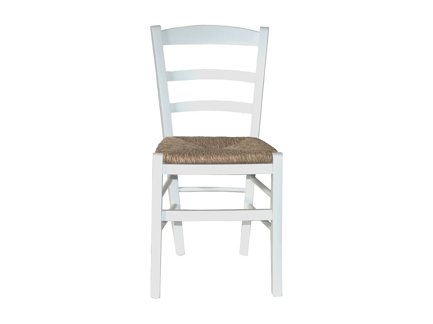 Sedia paesana paglia laccata bianca