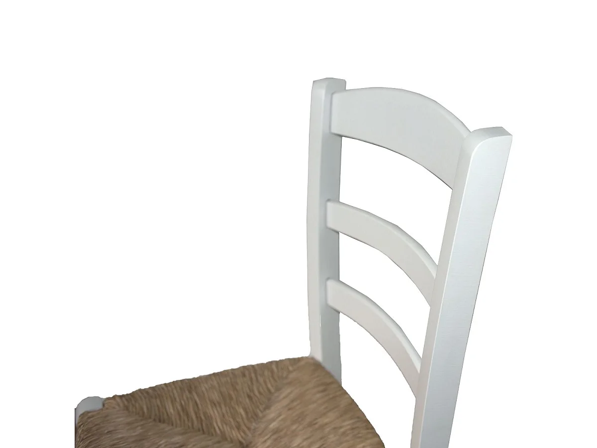 Sedia paesana paglia laccata bianca