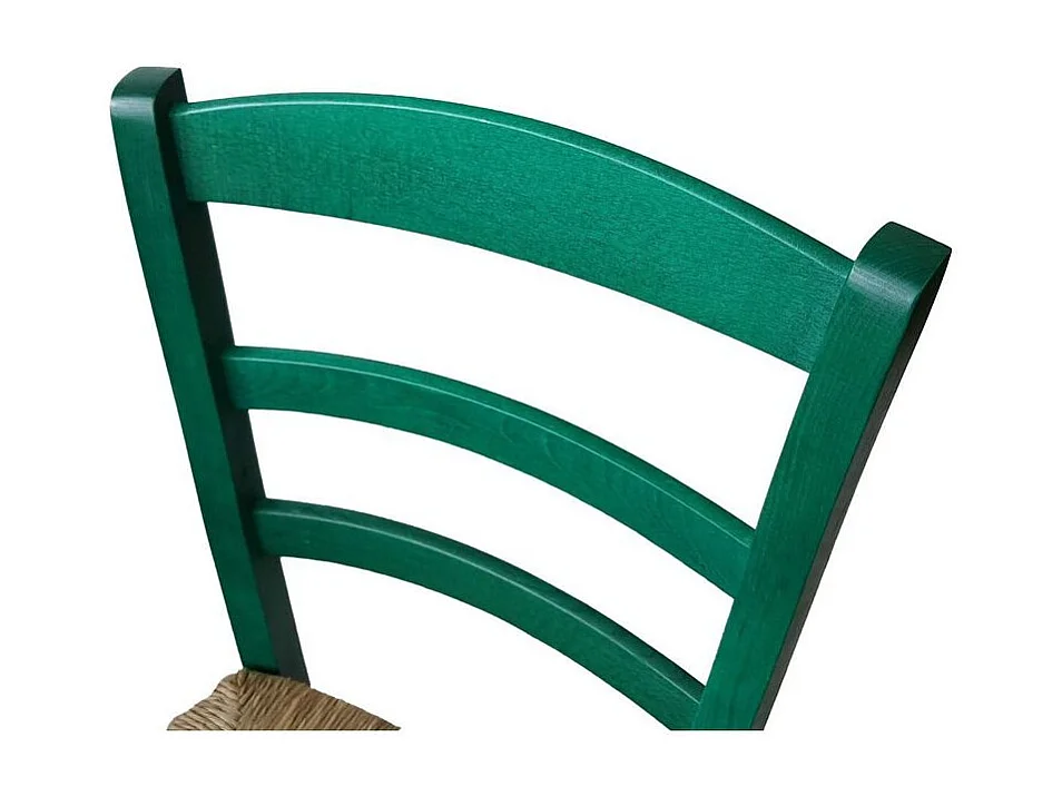 Sedia paesana paglia anilina verde