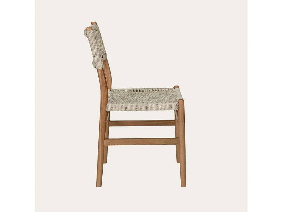 Chaise en bois massif naturel 50x82