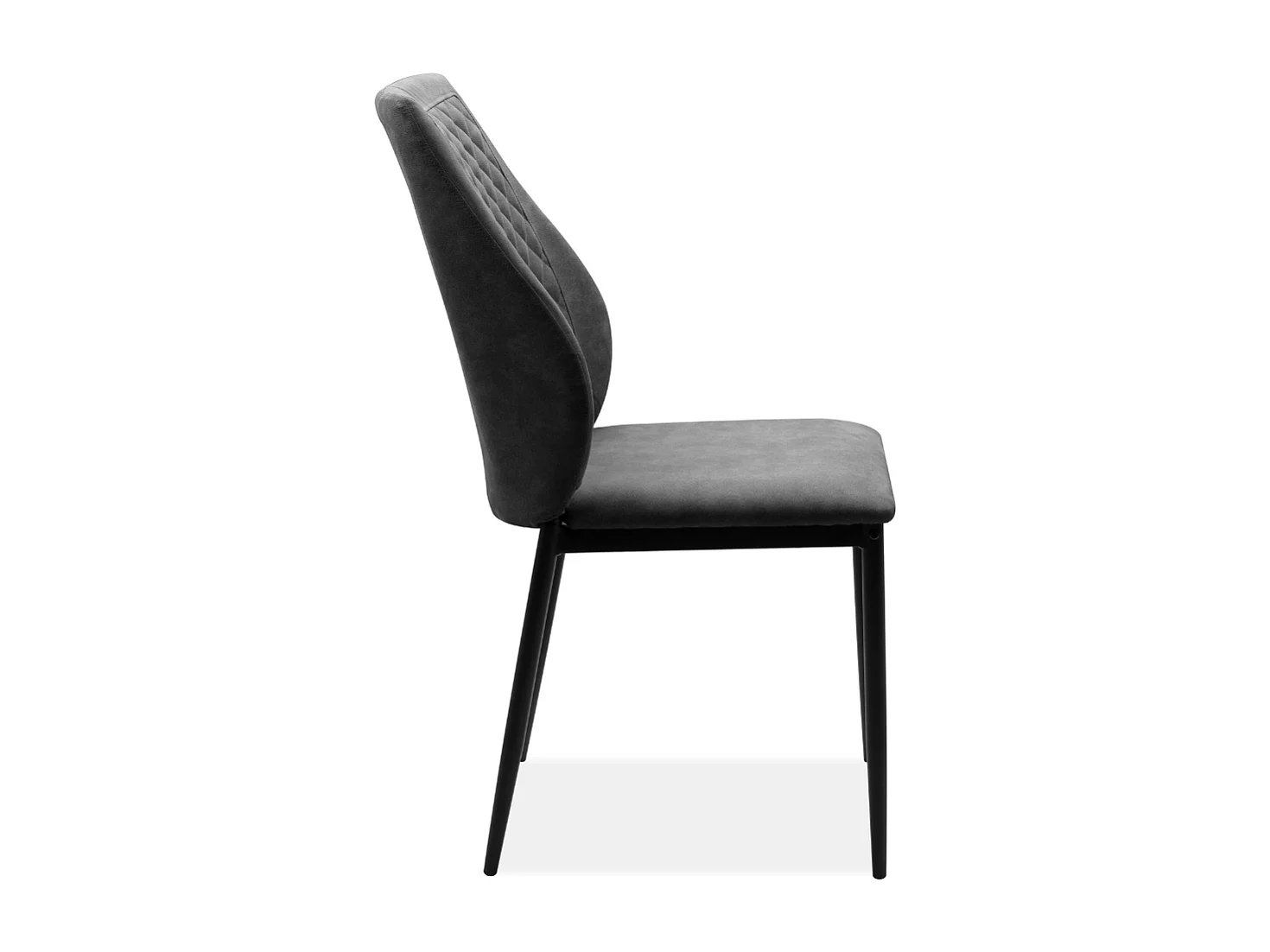 Zestaw 4 krzeseł tapicerowanych tkaniną z metalową ramą L48cm - LILLIE