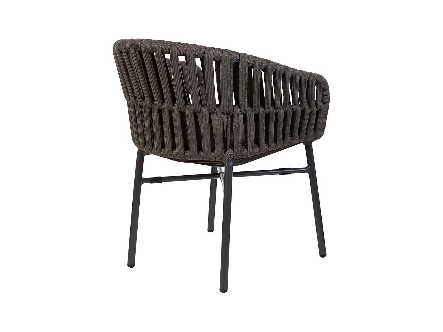 Silla de aluminio con cuerda gris 58x61x77