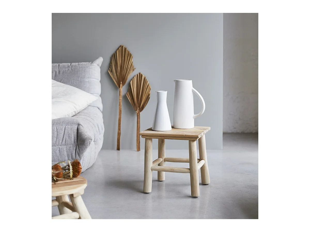 Nachttisch aus Teakholz Kilim