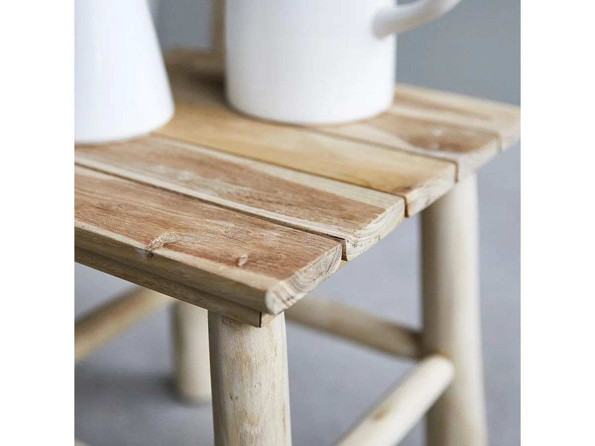 Nachttisch aus Teakholz Kilim