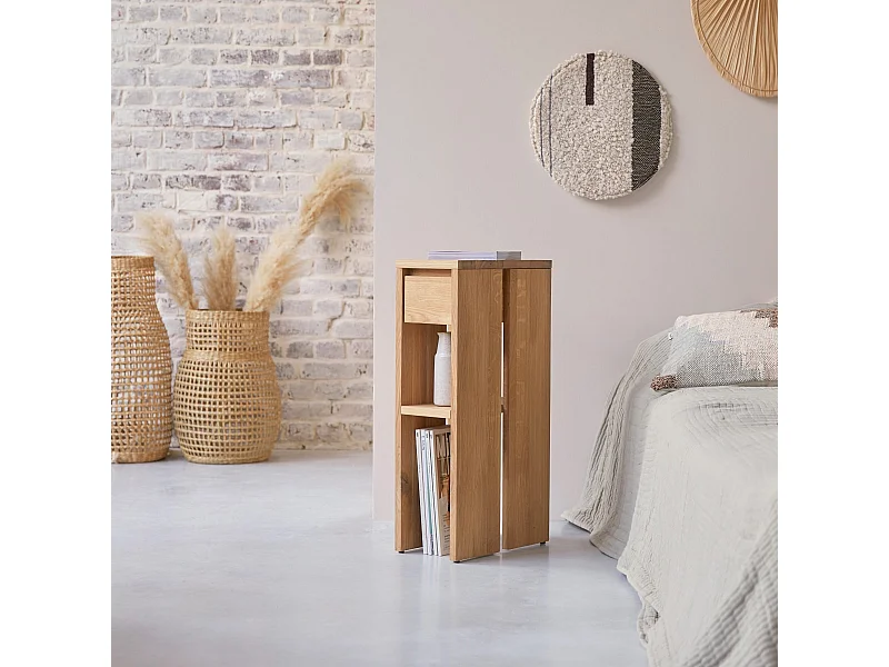 Chevet en bois de chêne massif Eden