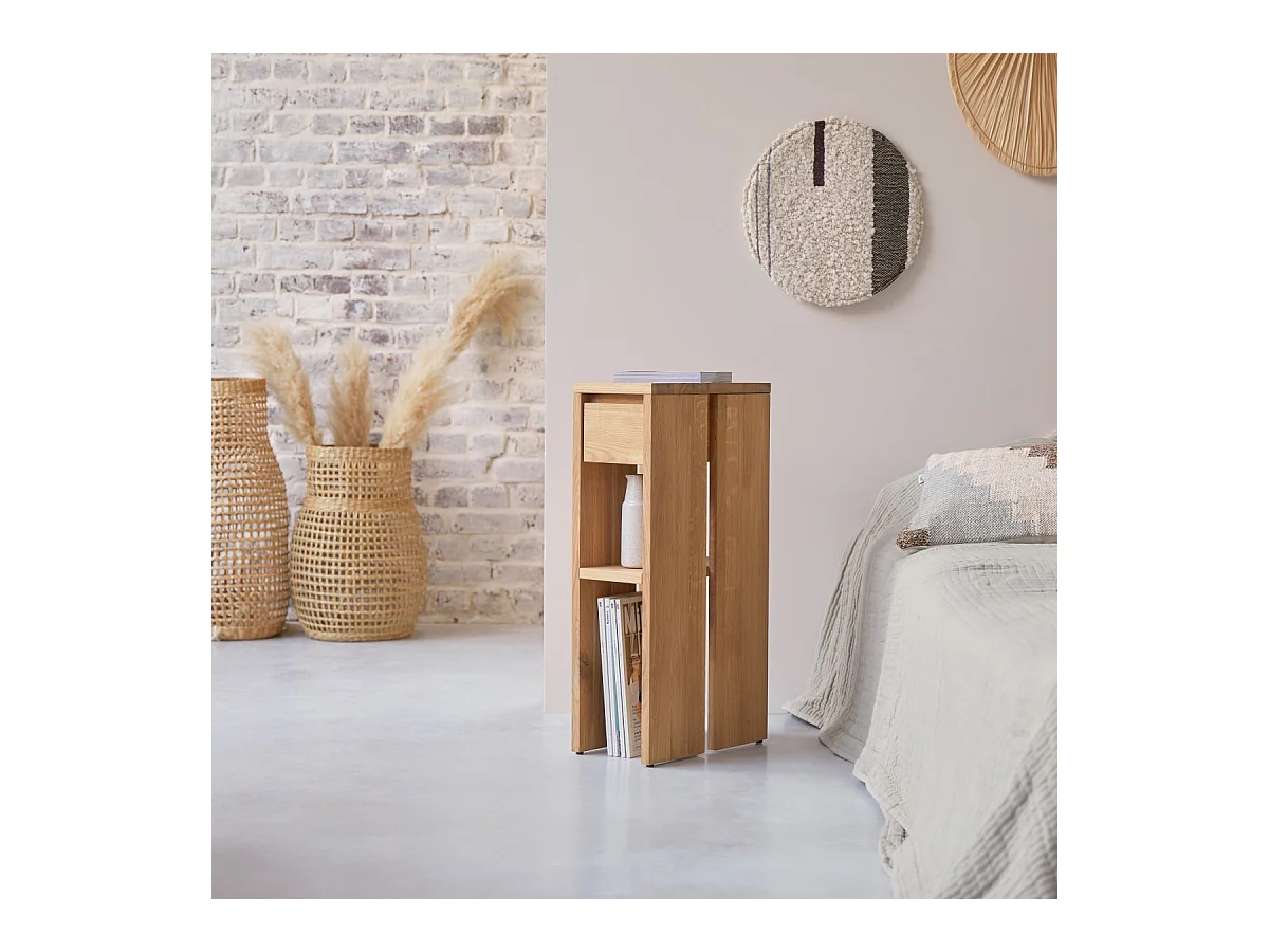 Chevet en bois de chêne massif Eden