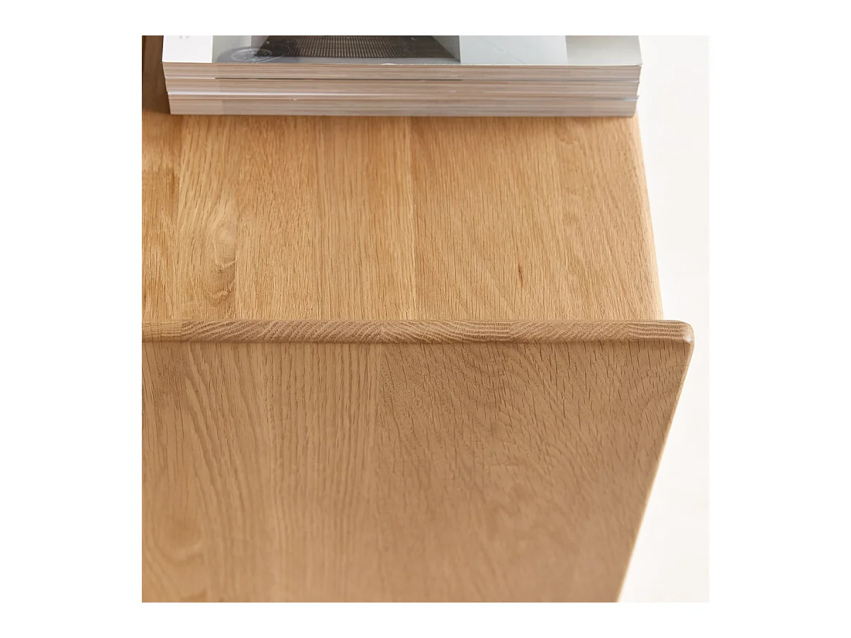 Nachttisch Arto aus massiver Eiche mit 2 Schubladen