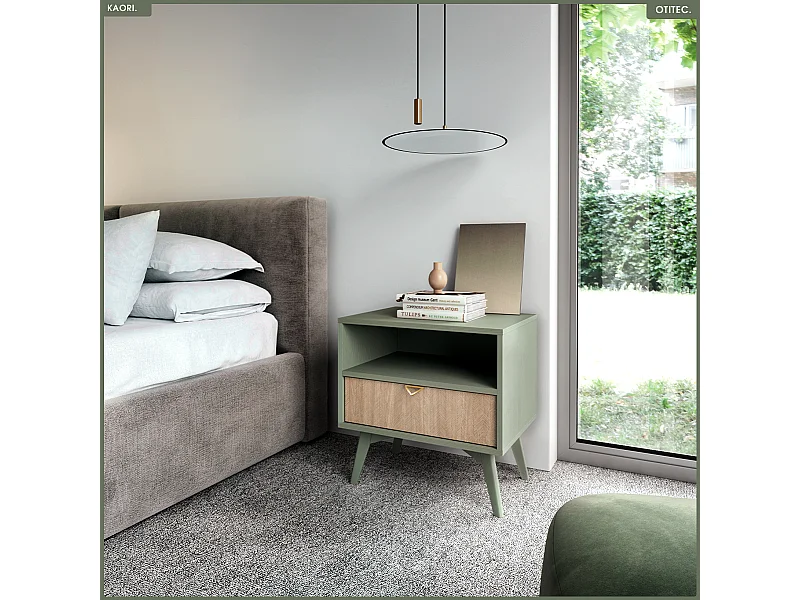 Table de chevet - L.54 x H.54 x P.38 cm - KAORI