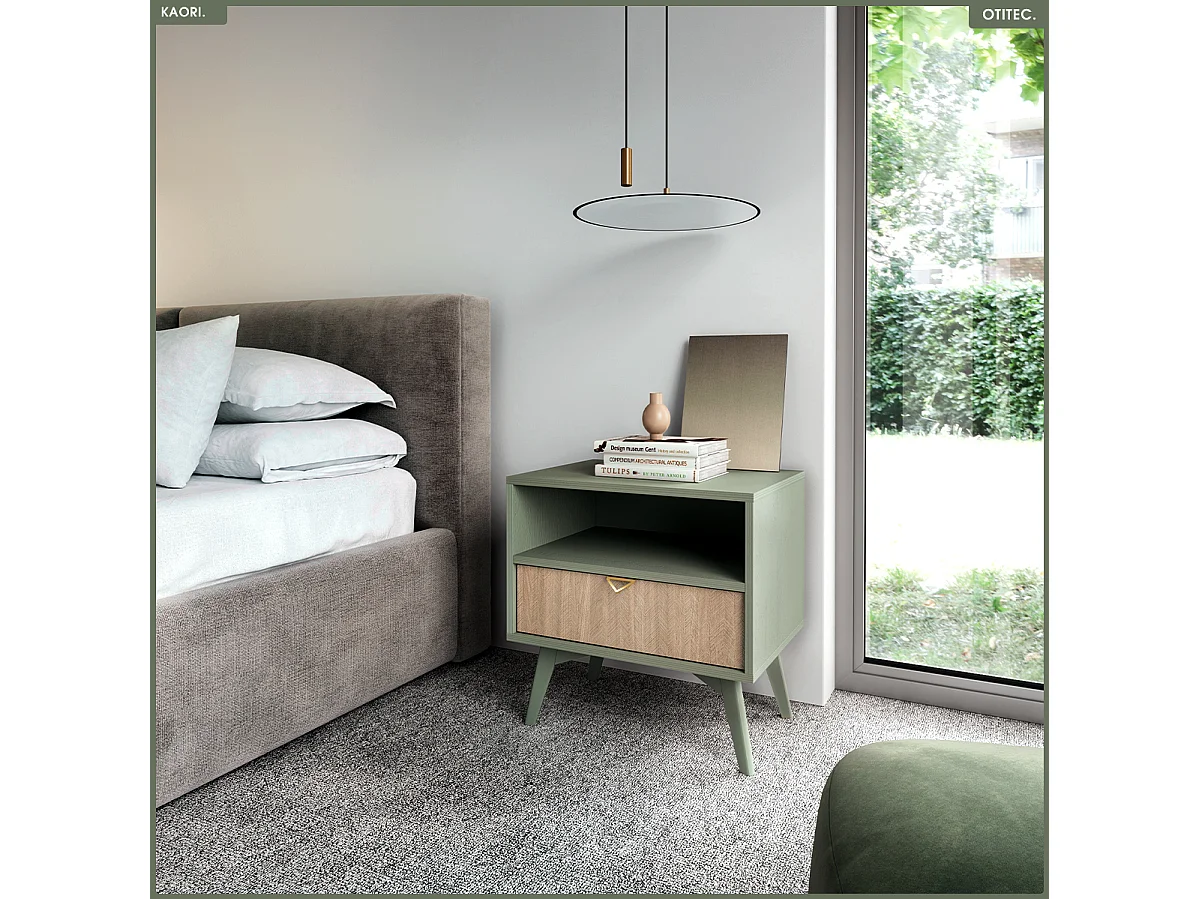 Table de chevet - L.54 x H.54 x P.38 cm - KAORI