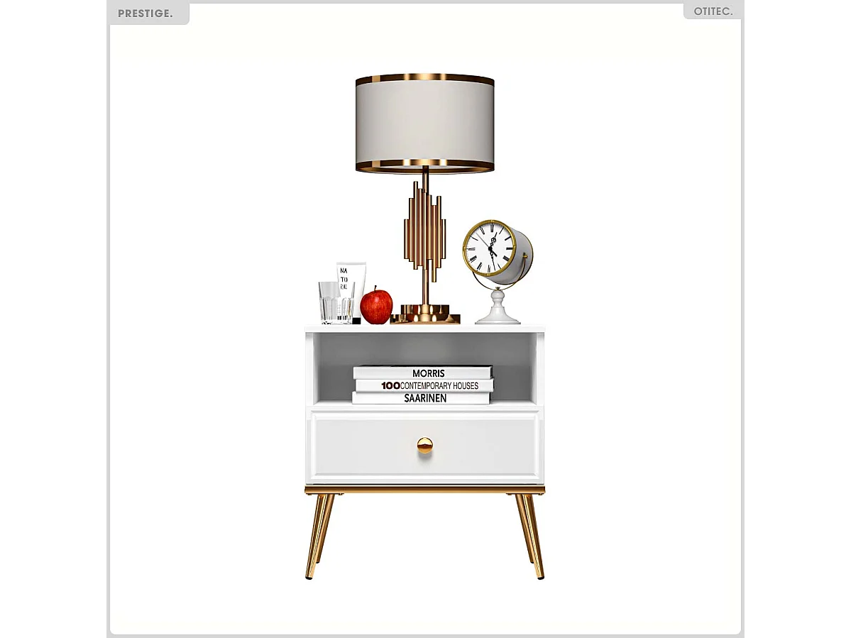 Table de Chevet - H.53 x L.50 x P.34 cm - PRESTIGE