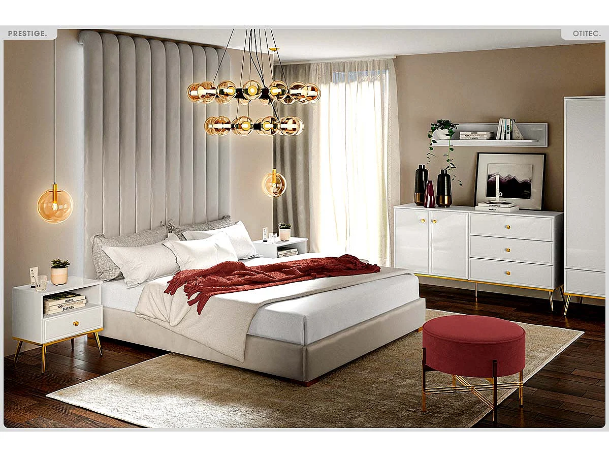 Table de Chevet - H.53 x L.50 x P.34 cm - PRESTIGE