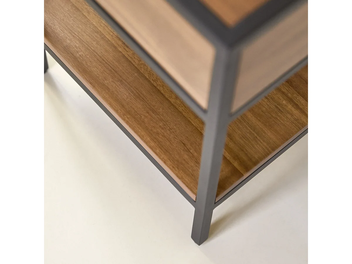 Chevet en bois d'acacia et métal Agra